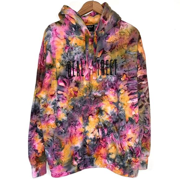 Luxe Apparel Inc Tops - SOLD 💕Beale Street Memphis TN Ice Tie Dye Luxe Apparel Pullover Hoodie Size XL